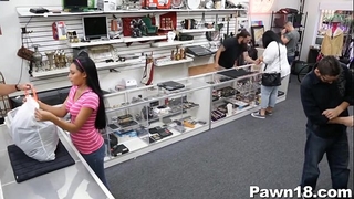 Cutie cheating wife at pawn needs specie