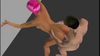 3d virtual stripper in taut white pants