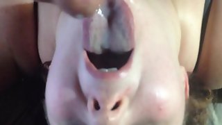Cumshot on Ex fuck movies Face