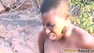 Nipple torment, spanking and rough blowjob with African slutedit-ass-3