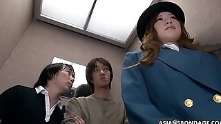 Aimi Ichijo is having bondage session on a working day