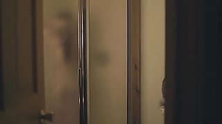Cabin Fear (Seclusion):  Sexy Nude Blonde Shower Scene
