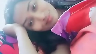 Swathi naidu tempting laying on bed