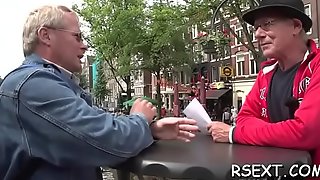 Lucky dude gets his ramrod sucked hard by an amsterdam hooker