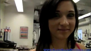 Young stepdaughter bonks stepdad at the gym